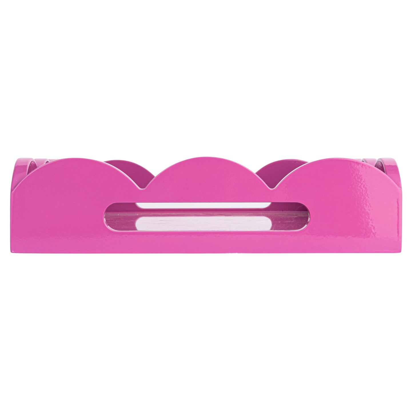 Creative Co-Op Wide Wood Tray, Fuchsia