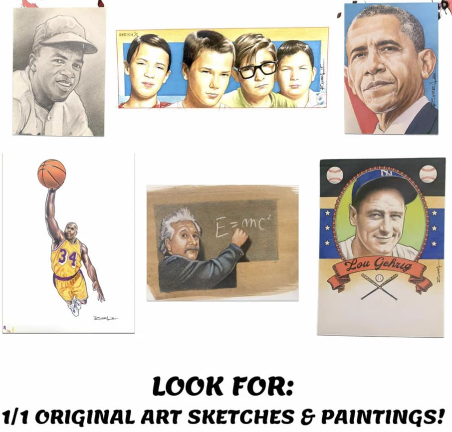 2023 Keepsake Bellissimo Edition: 2 Cards: Numbered Relic & Base- Rare Relics, 1/1 Art/Autos & Jumbo Art Prints- Featuring Lincoln, Einstein, Mantle, Muhammad Ali & More