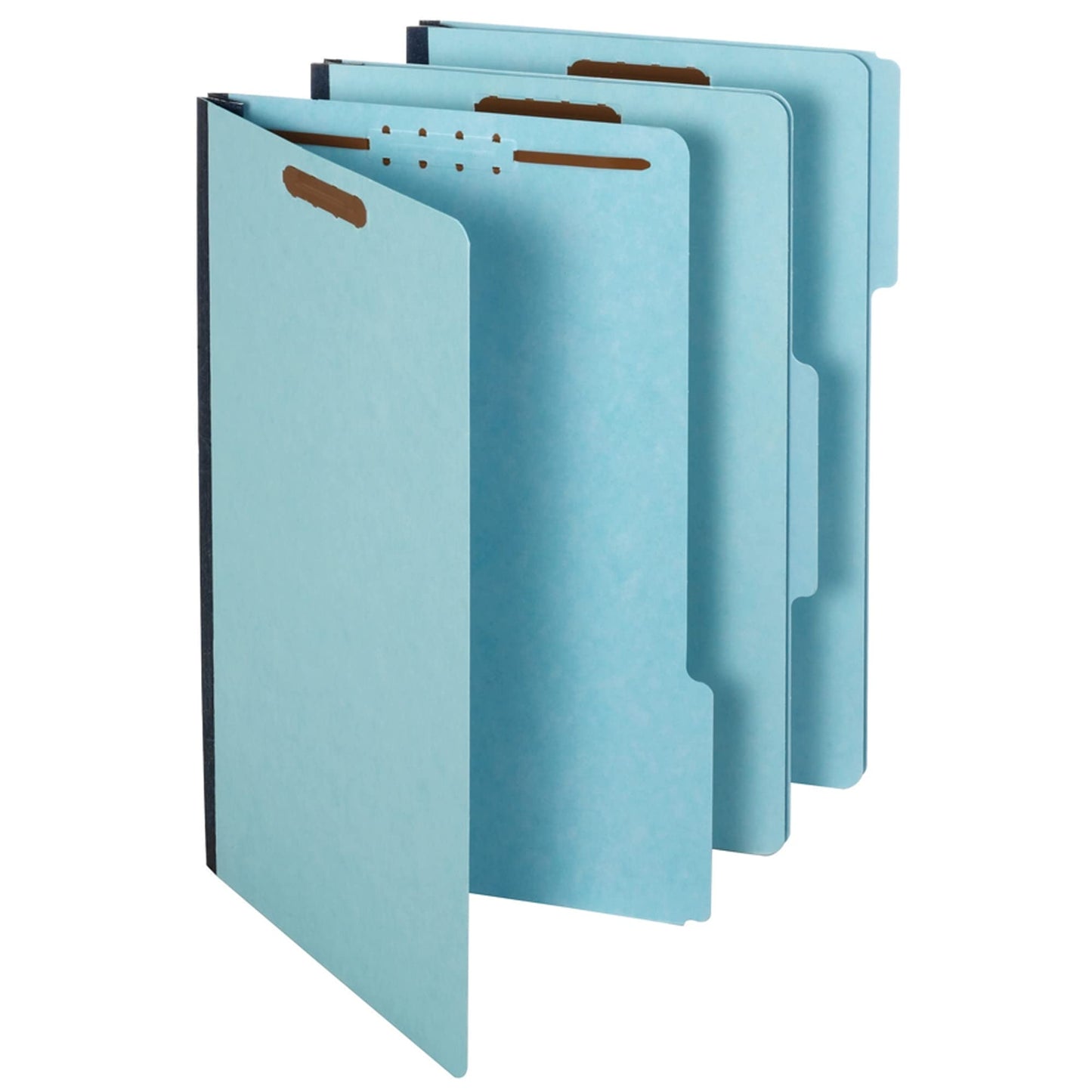 Globe Weis Pendaflex Pressboard Fastener Folders, Legal Size, Light Blue, 1" Expansion, 1/3 Cut, 25/BX (616F21-3BLU)