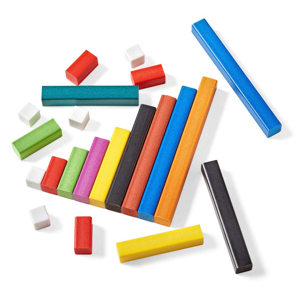 hand2mind Plastic Cuisenaire Rods with Trays, Math Manipulatives, Montessori Math Rods, Math Counters, Math Blocks, Counting Blocks, Montessori Math, Fraction Bars, Number Rods (Set of 6)