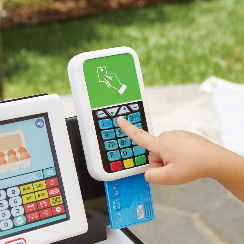 Little Tikes First Self-Checkout Stand Realistic Cash Register Pretend Play Toy for Kids