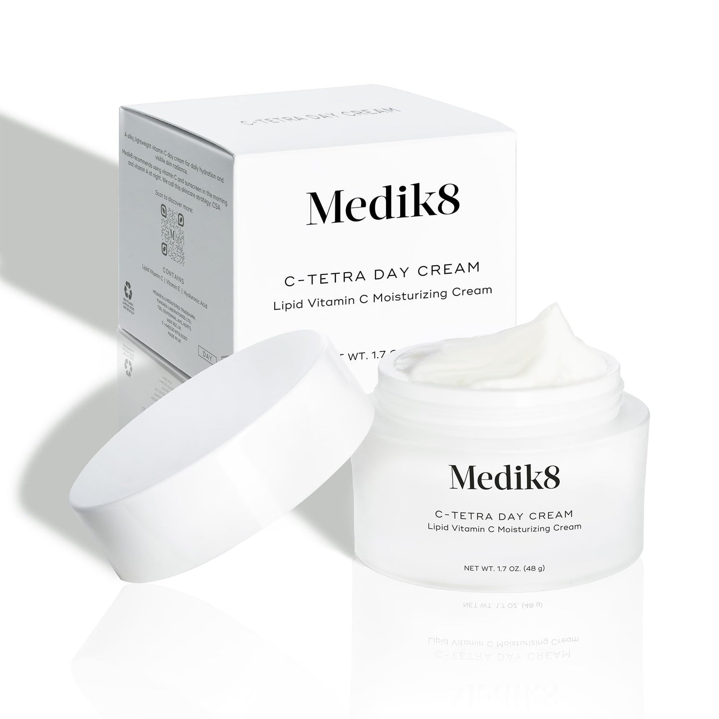 Medik8 C-Tetra Day Cream - Lipid Vitamin C Face Cream - Hydrates, Smoothens and Brightens - Luminous and Lightweight Face Moisturizer - 1.7 oz