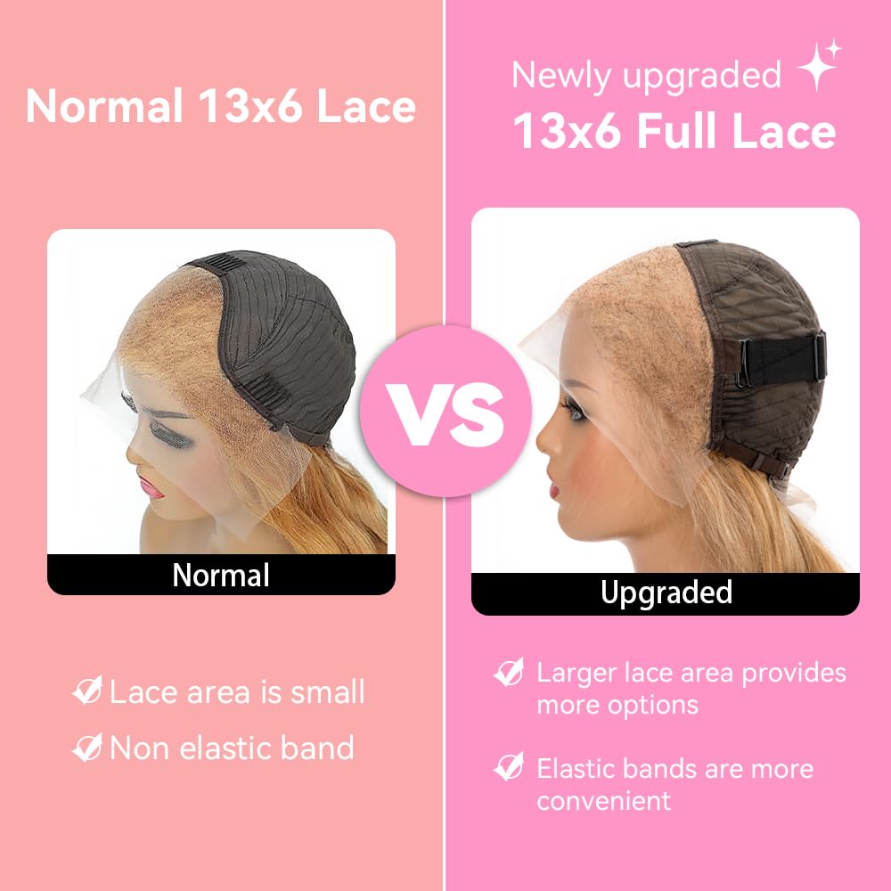 KTOOYKE 200% Density 30 Inch Honey Blonde 13x6 HD Lace Front Wig Human Hair Body Wave Lace Frontal Wigs Human Hair Pre Plucked 27# Honey Blonde Wig Human Hair Glueless Wigs Human Hair