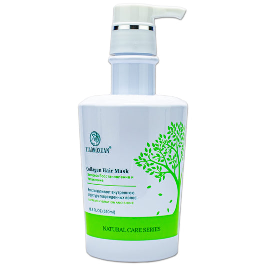 Xiaomoxuan Organic Plant-Based Collagen Hair Mask with Tea Tree Oil for Dry Damaged, Frizzy Hair - Split End Repair Treatment, Hydrating & Strengthening