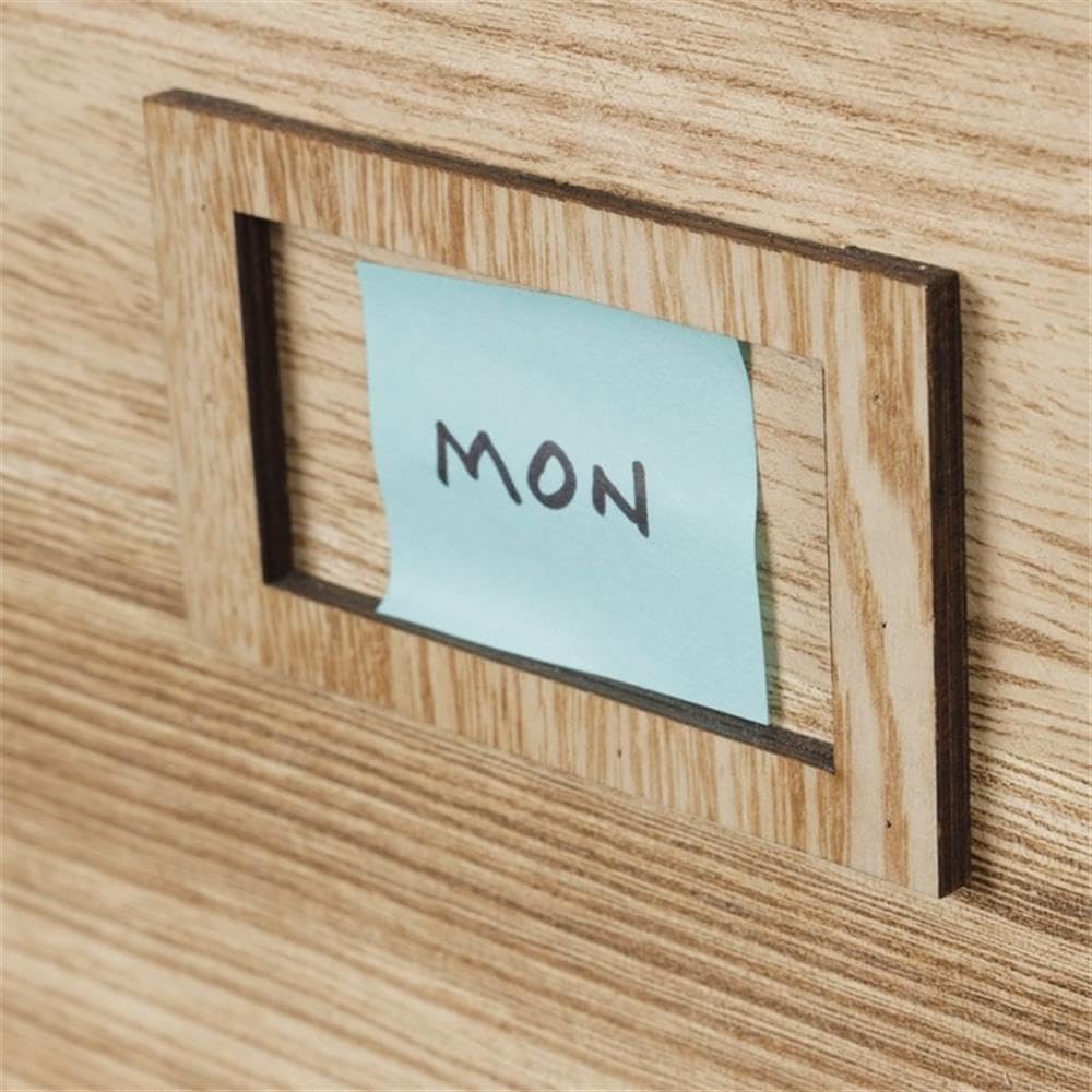 American Furniture Classics OS Home and Office Solid Wood Barn Door Style Corkboard and Letter and Key Storage Wall Organizer, Distressed Natural Finish (52001)