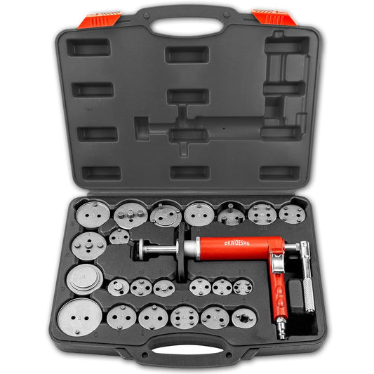 DKwoeshg Pneumatic Brake Caliper Compression Tool Kit, Air Operated Disc Brake Piston Wind Back Rewind Tool Set for Automotive Maintenance and Repair