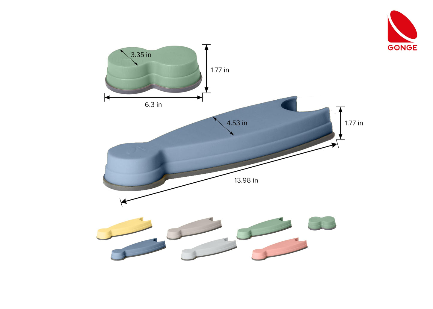 GONGE River Balance Course Set - 7 Elements for Gross Motor Skills Development, Multiple Path Creations - Safe and Sturdy - Ages 2+, Nordic