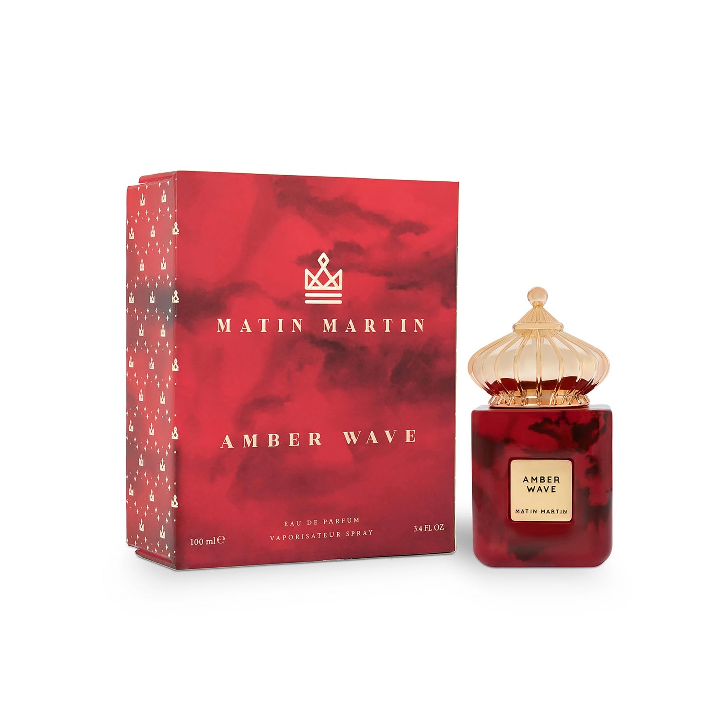 Matin Martin Amber Wave - Amber Woody Fragrance For Women and Men - Perfume for Men with Leather Notes - Arabian Perfume for Women - Unisex - 3.4 oz