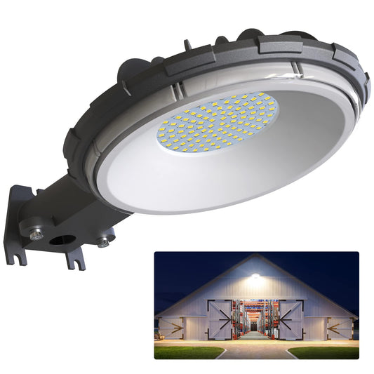 deerdance LED Barn Light, Dusk to Dawn Outdoor Lighting with 80W 10000LM 5000K Daylight, IP65 Waterproof Area Street Light for Farmhouse Barns Garage Yard Warehouse Outdoor Security Lighting, (1Pack)