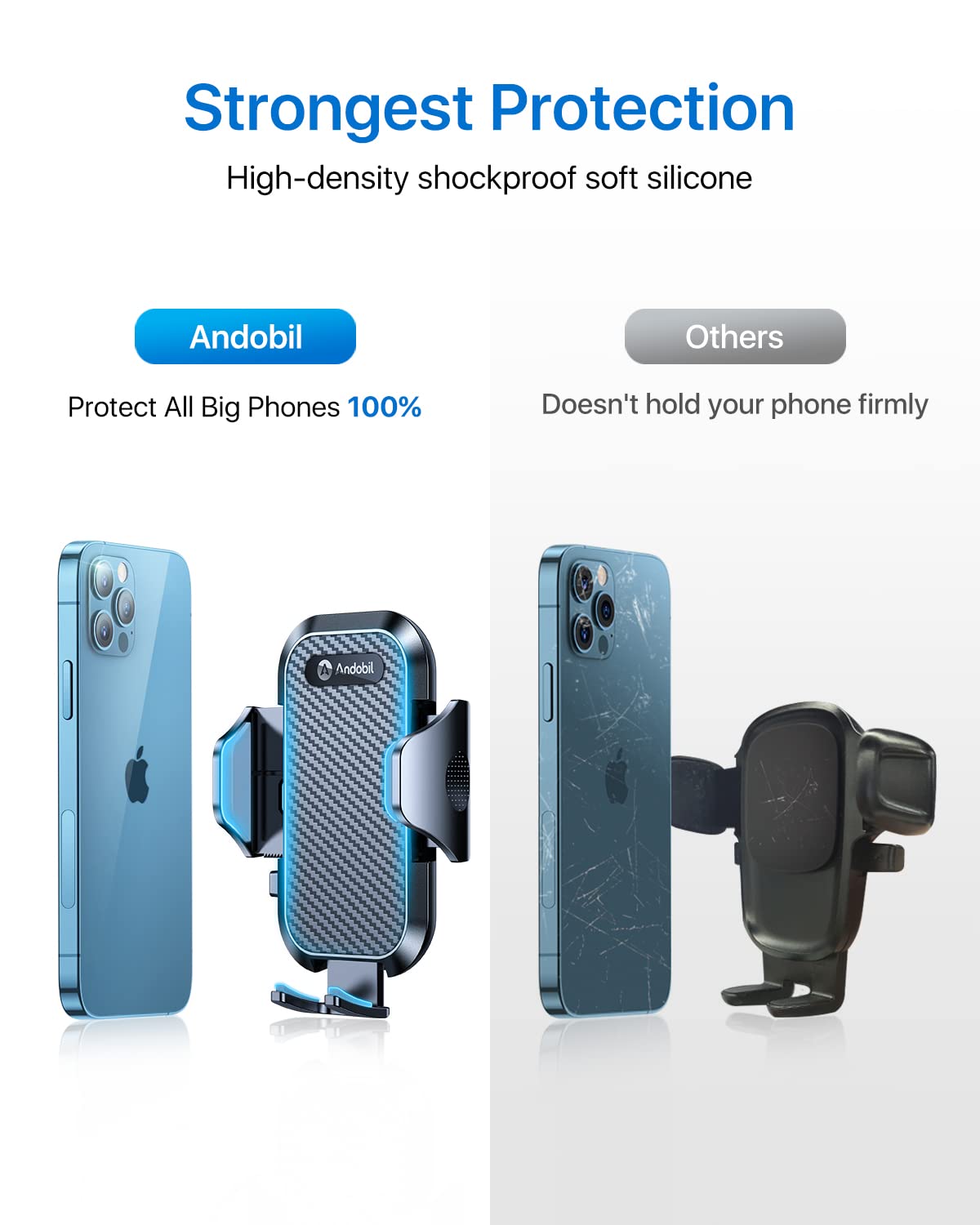 andobil Upgraded & Solidest 15in Cup Holder Phone Holder, [Stable & Adjustable] Long Gooseneck Car Phone Holders for Your Car Truck Fit for iPhone 16 Pro Max 15 14 13 12 Pro Max & All Cell Phones