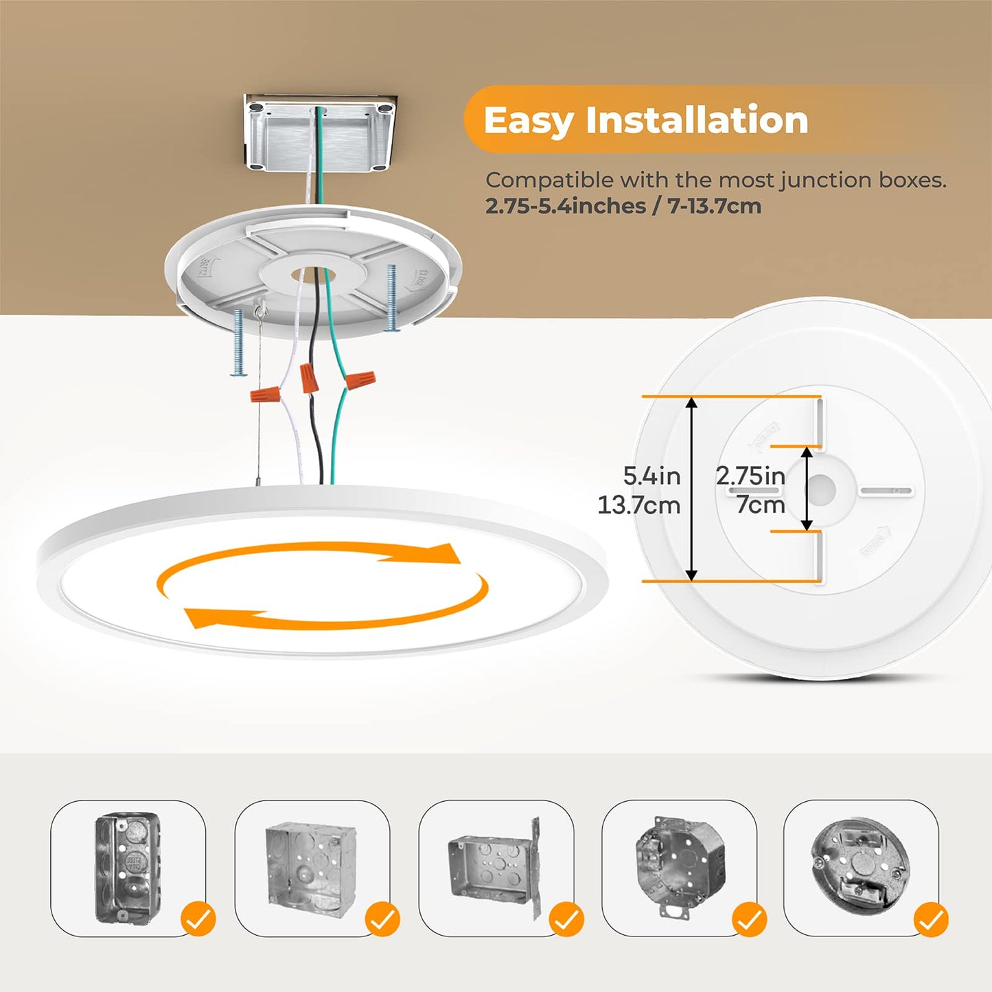 BLNAN LED Flush Mount Ceiling Light with Remote Control, 15.4 Inch 36W 3000K-6500K Dimmable Ultra Thin Low Profile Wired Ceiling Lamp with Night Light for Living Room Bedroom Kitchen