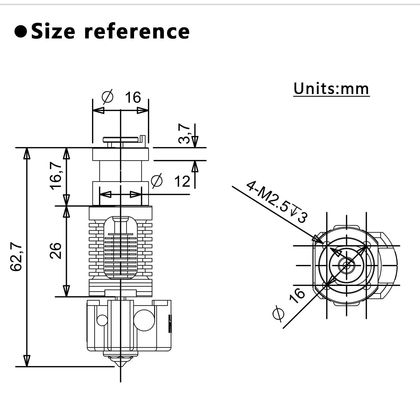 Upgrade Red Lizard k1 V6 Dragon Hotend Plated Copper Nozzle Block Compatible with Voron 2.4 0.1 CR10 Ender 3 V2 Pro Ender 5 Prusa I3 MK3s Titan DDB Extruder 3D Printer