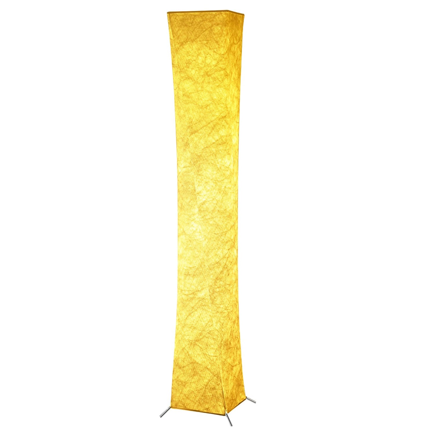Morden LED Soft Light Floor Lamp, 52" Simple Design Slim RGB 16 Color Changing Tyvek Fabric Shade Dimmable Remote Control Standing Lamp for Living Room Bedroom Game Room