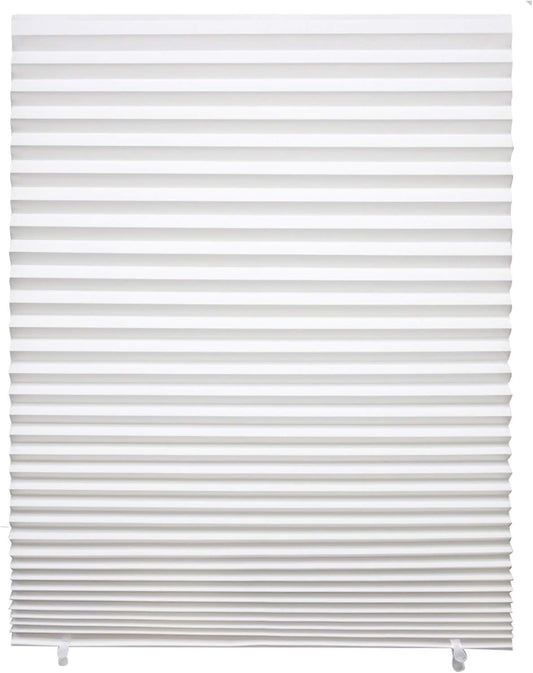 Changshade 6-Pack Pleated Paper Temporary Shades Light Filtering Cut to Size Temporary Paper Blinds for Indoor Windows of Office, Bedroom, Bathroom, Living Room, 48" W x 72" H, White