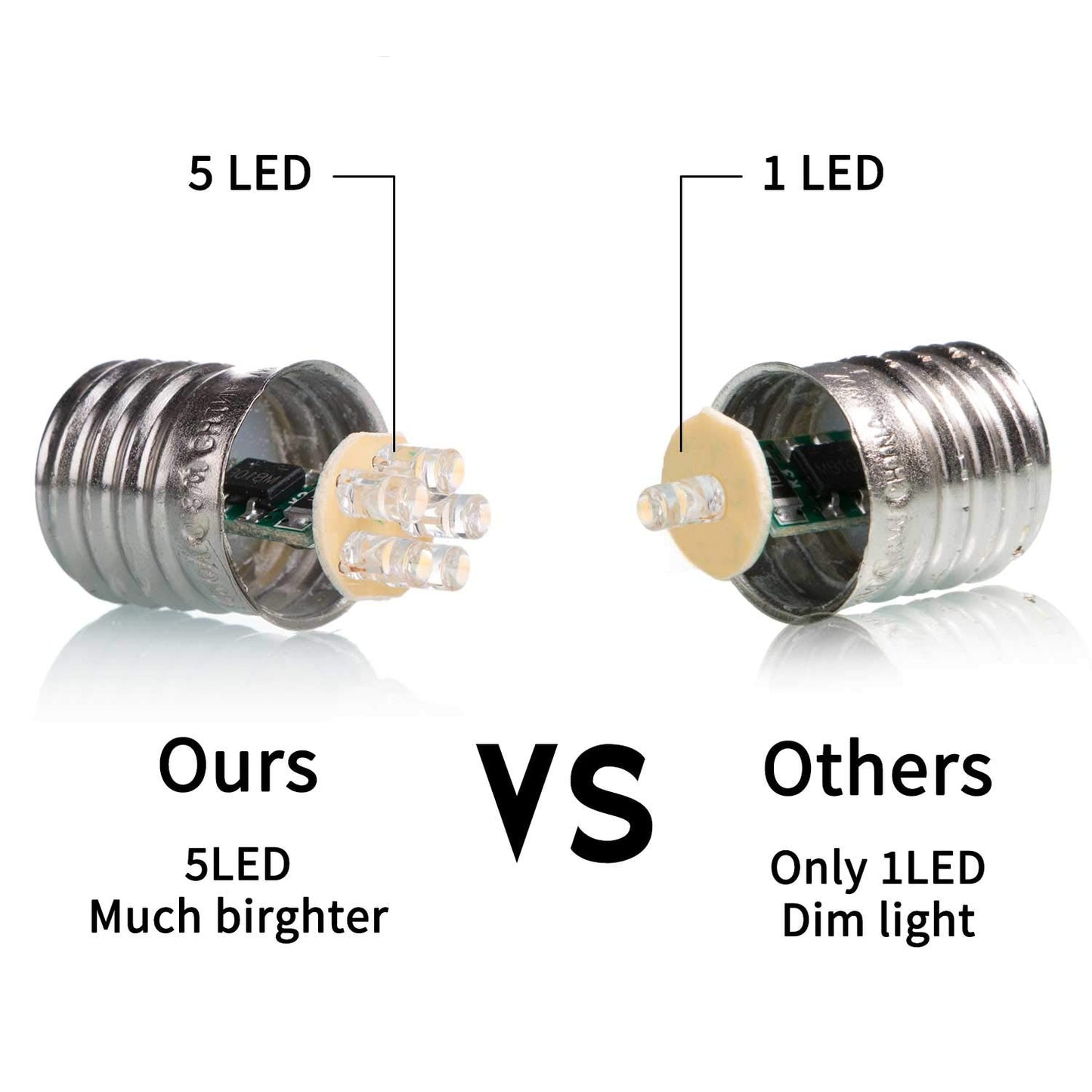 100 Pack C9 LED Replacement Christmas Light Bulb, C9 Shatterproof LED Bulb for Christmas String Light, E17 Intermediate Base, Commercial Grade Dimmable Bulbs, 2 Diode (LED's), Multicolor