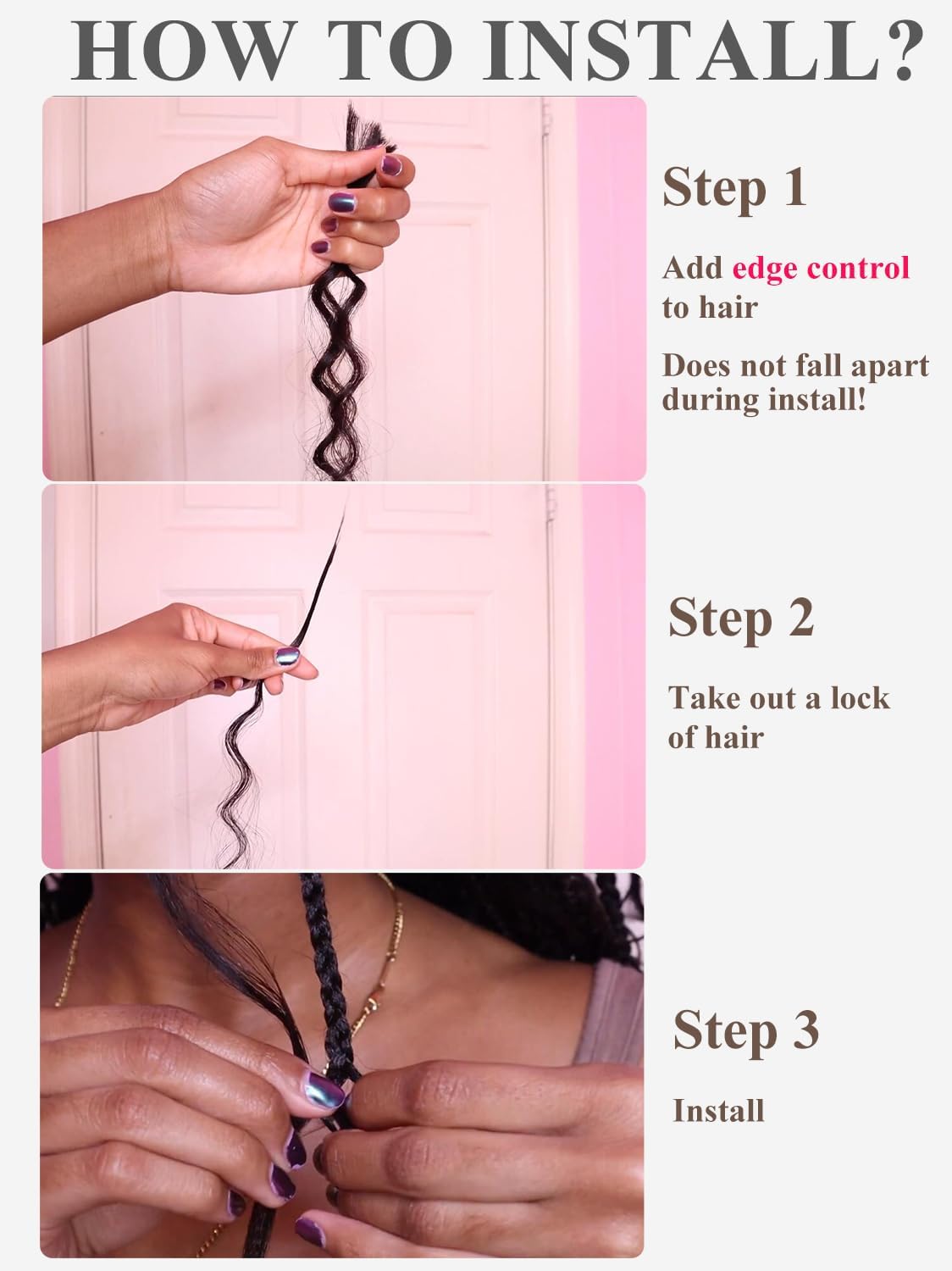 Human Braiding Hair for Boho Braids Human Hair 100g 20 Inch Curly Boho Hair for Braiding Knotless 12A Deep Wave Bohemian 2 Bundles/Pack Chocolate Brown