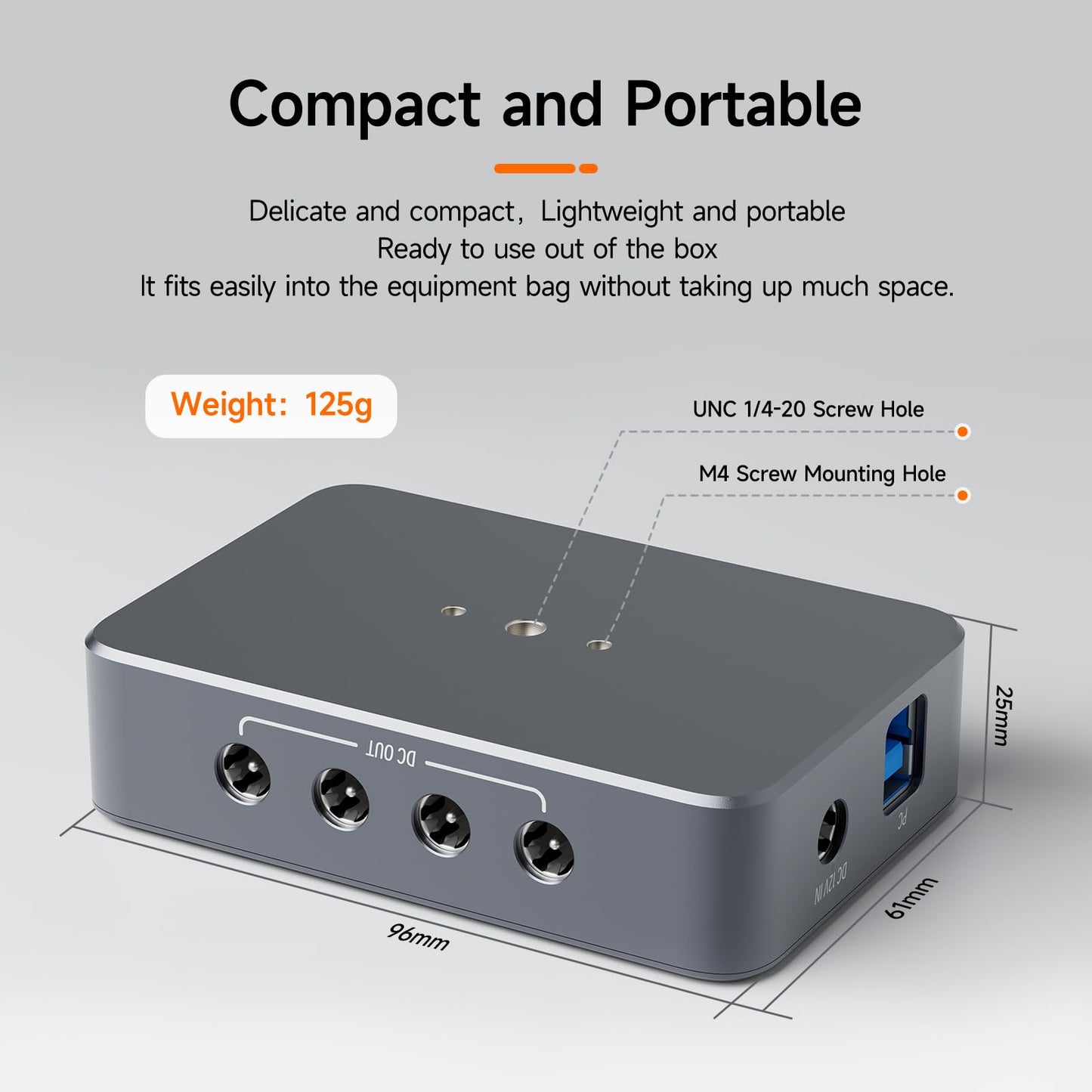 SVBONY SV241 Astronomy Telescope Power Adapter, Micro DC USB HUB Box, High-Speed Output and Type-C Interface, Compatibility with Various Power Sources, Integrated USB Hub for Outdoor Astrophotography