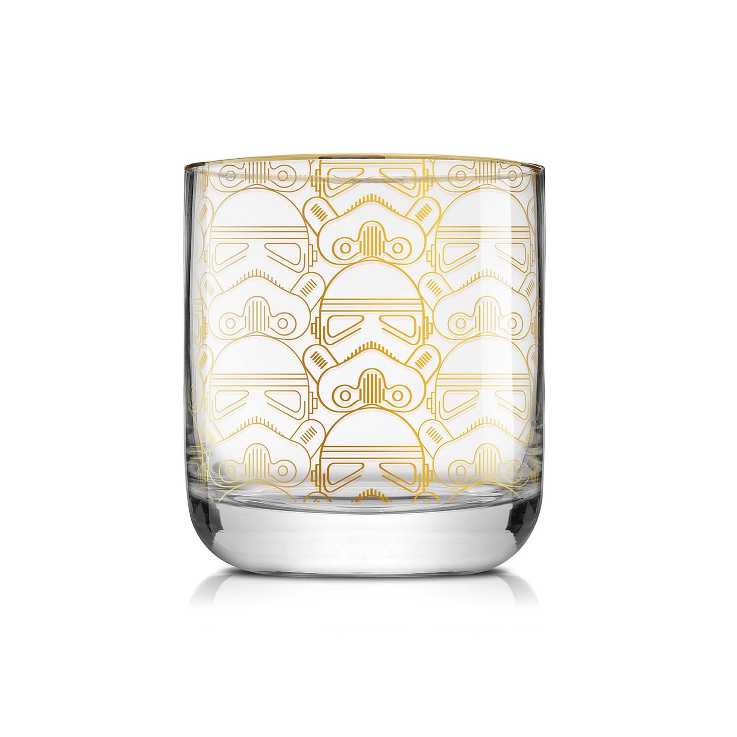 JoyJolt Star Wars Glassware. 'Deco' Lowball Glasses Set of 4, 10oz Star Wars Glasses. Short Tumbler with Darth Vader in Retro Crystal Glass Cup. Double Old Fashioned Rocks or Water Glass