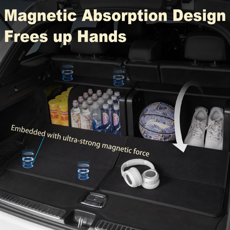 GMQ Trunk Organizers for Car,Car Organizers and Storage for SUV,Magnetic Lid with Collapsible Storage, Large Capacity for SUV, Truck, MPV (XXL-29.5×13×12.5 IN)