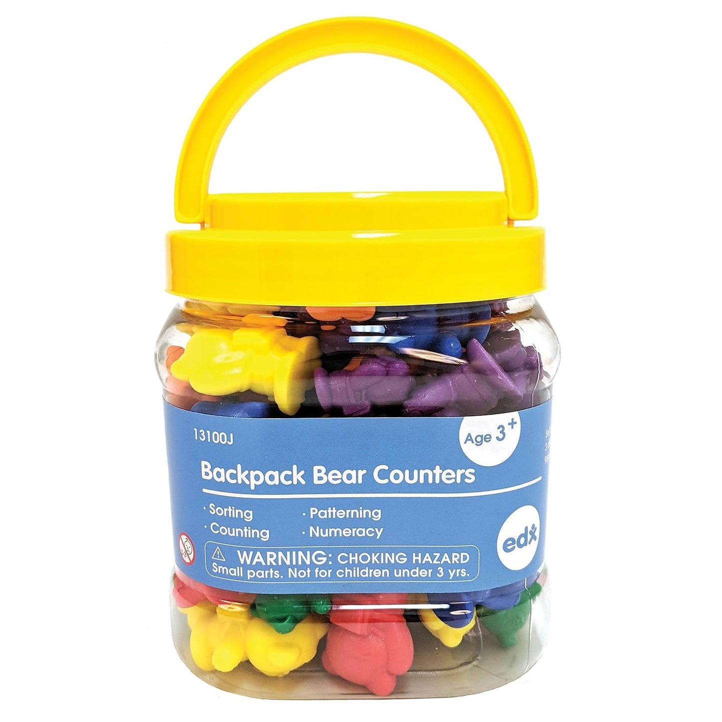 Learning Advantage 13100 Backpack Bear Counters, Grade: Kindergarten to 2, Plastic (Pack of 96)