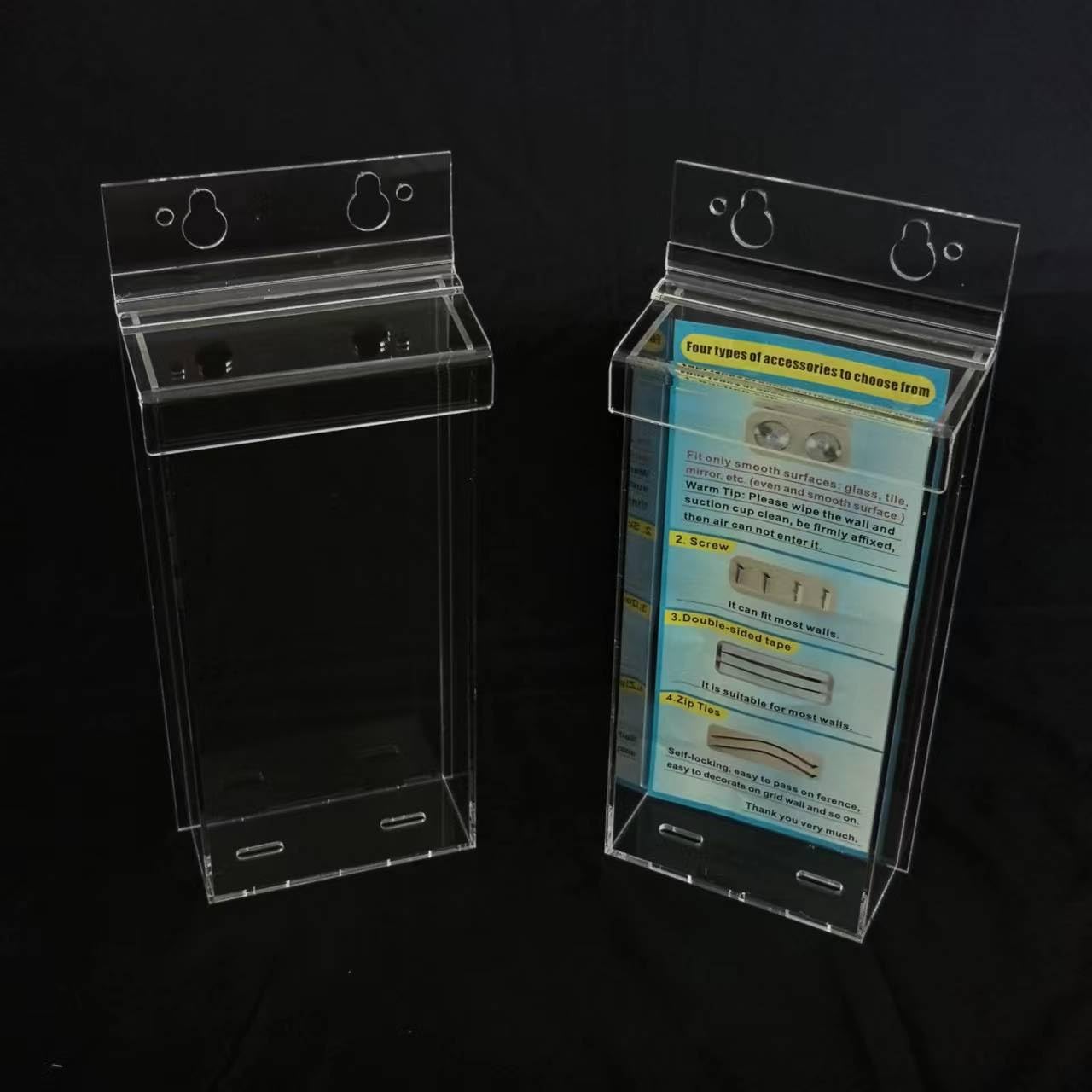 All cheerful Clear Outdoor Waterproof Brochure Holder with Lid Large Real Estate Sign Holder Flyer Display Wall Mounting Literature Dispenser (2 pack)