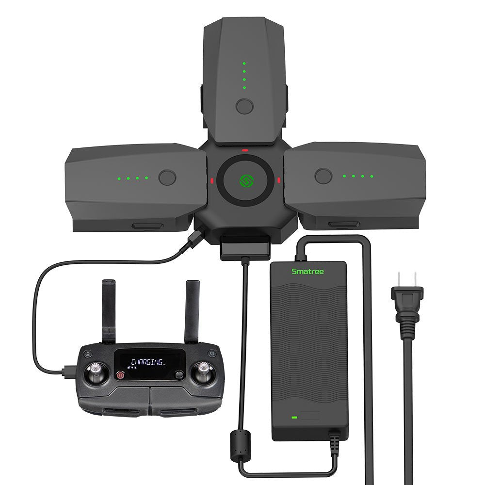 Smatree Battery Charger Compatible for Mavic Pro/Platinum, Mavic Pro Charge Hub with 80W Rapid Battery Power Adapter(Not Fit for DJI Mavic 2 Pro/2 Zoom/Mavic Air 2)