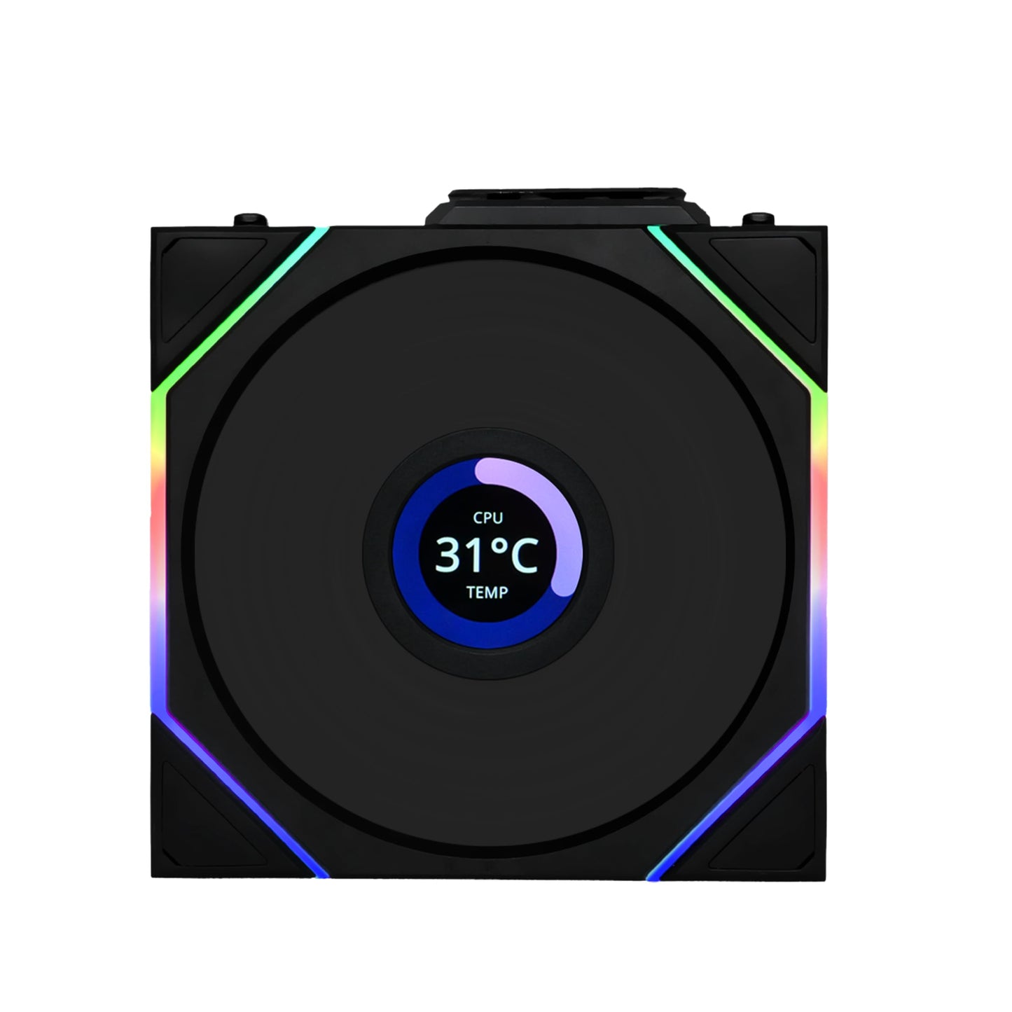 Lian Li UNI Fan TL - LCD Wireless 120 - Single Pack - 2.4 GHz Wireless Signal RGB & PC Case Fan - Infinity Mirror Design - LCD Display - Controller NOT Included & Required - Black (12TLLCD1W1B)
