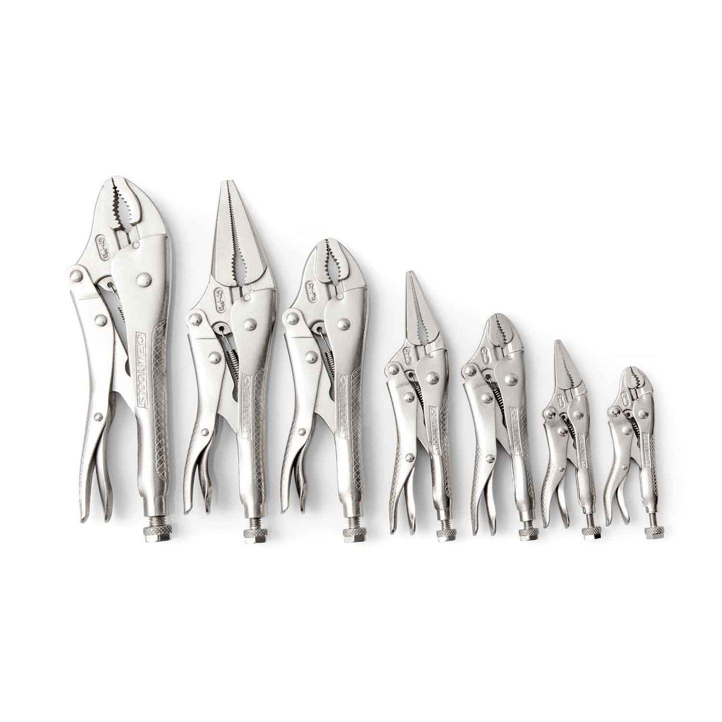 OEMTOOLS 23987 7-Piece Set Locking Pliers, Curved and Long Nose Vise Grips for Gripping and Clamping Tasks, Precision-Machined Vise Grip Jaws, Heat-Treated Alloy Steel, Includes EVA Tray