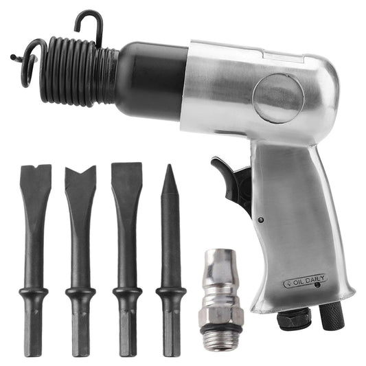 Air Hammer, Semme 4500 BPM Air Chisel with 4 Piece Chisel Punch Bits Tools, Industrial Handle Straight Type Pneumatic Hammer Tool, for General Cutting, Drilling, Rusting Removal, and Scraping