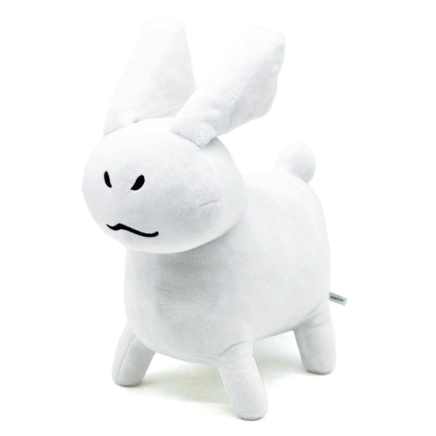 Adenzai 11 Inch White Gubby Plush Toy, Stuffed Figure Pillow for Home Decor, Collectible Gift for Video Game Fans, Kids, and Adults Cute Halloween Plush Toy(Rabbit White Plush)