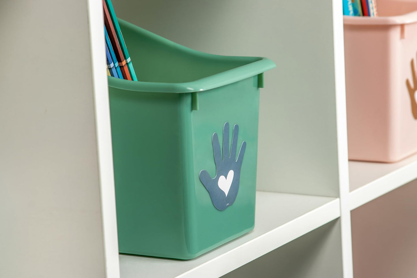 Teacher Created Resources Eucalyptus Green Plastic Book Bin 6-Pack (TCR2088686)