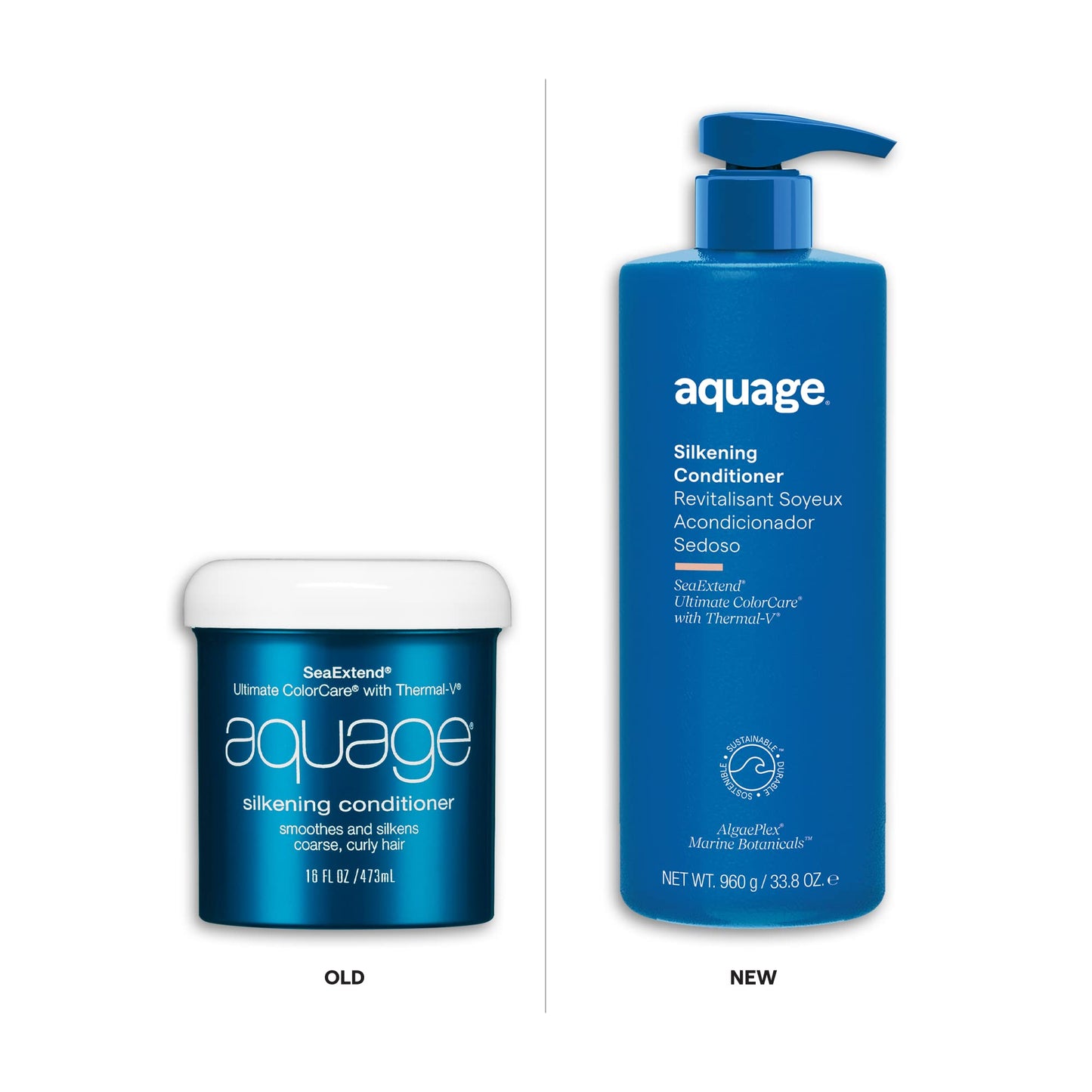 Aquage SeaExtend Silkening Conditioner, Improves Manageability and Prepares Hair for Sleek, Smooth Styling with Frizz-Free Results, 33.8 oz.