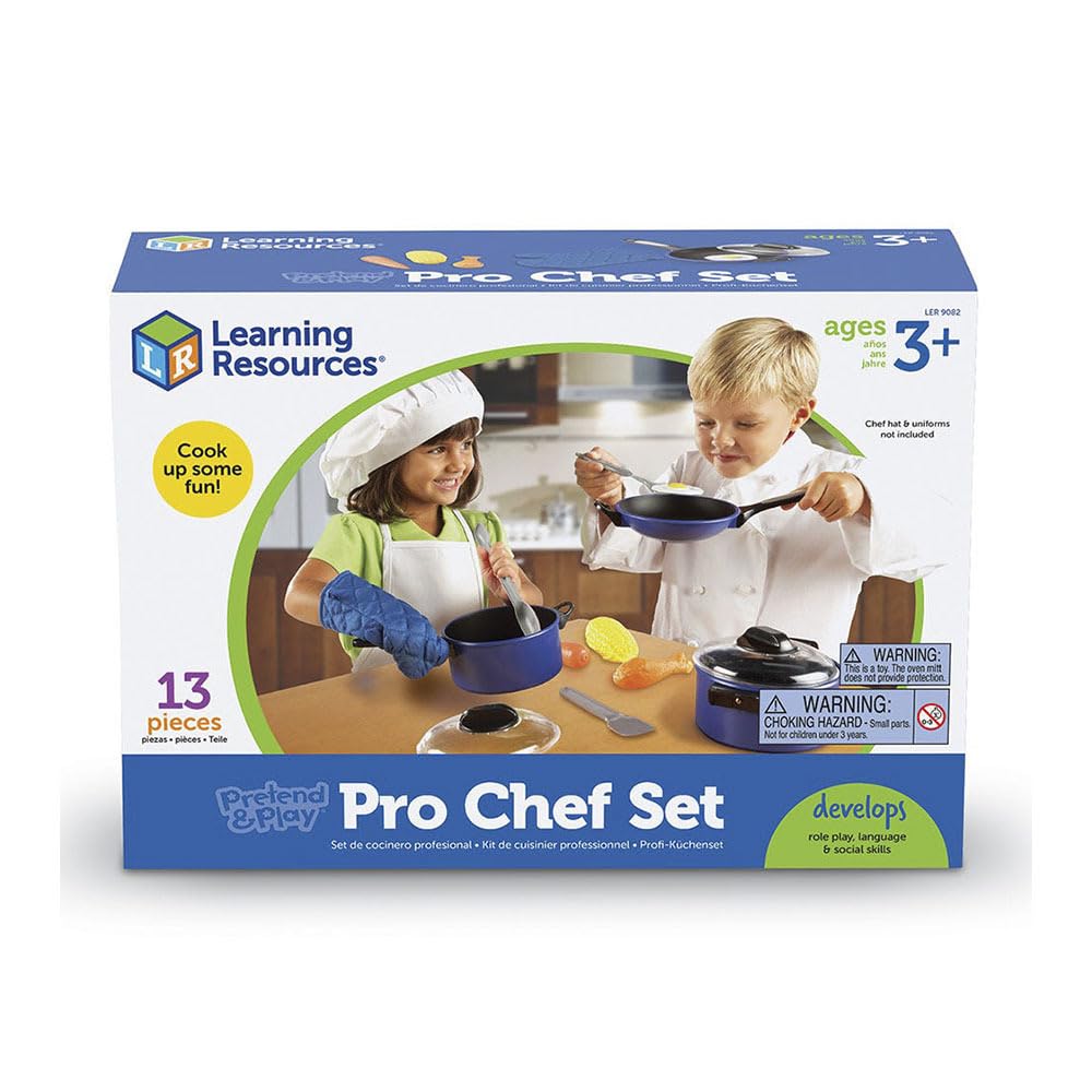 Learning Resources LER9082 Pretend & Play Pro Chef Set