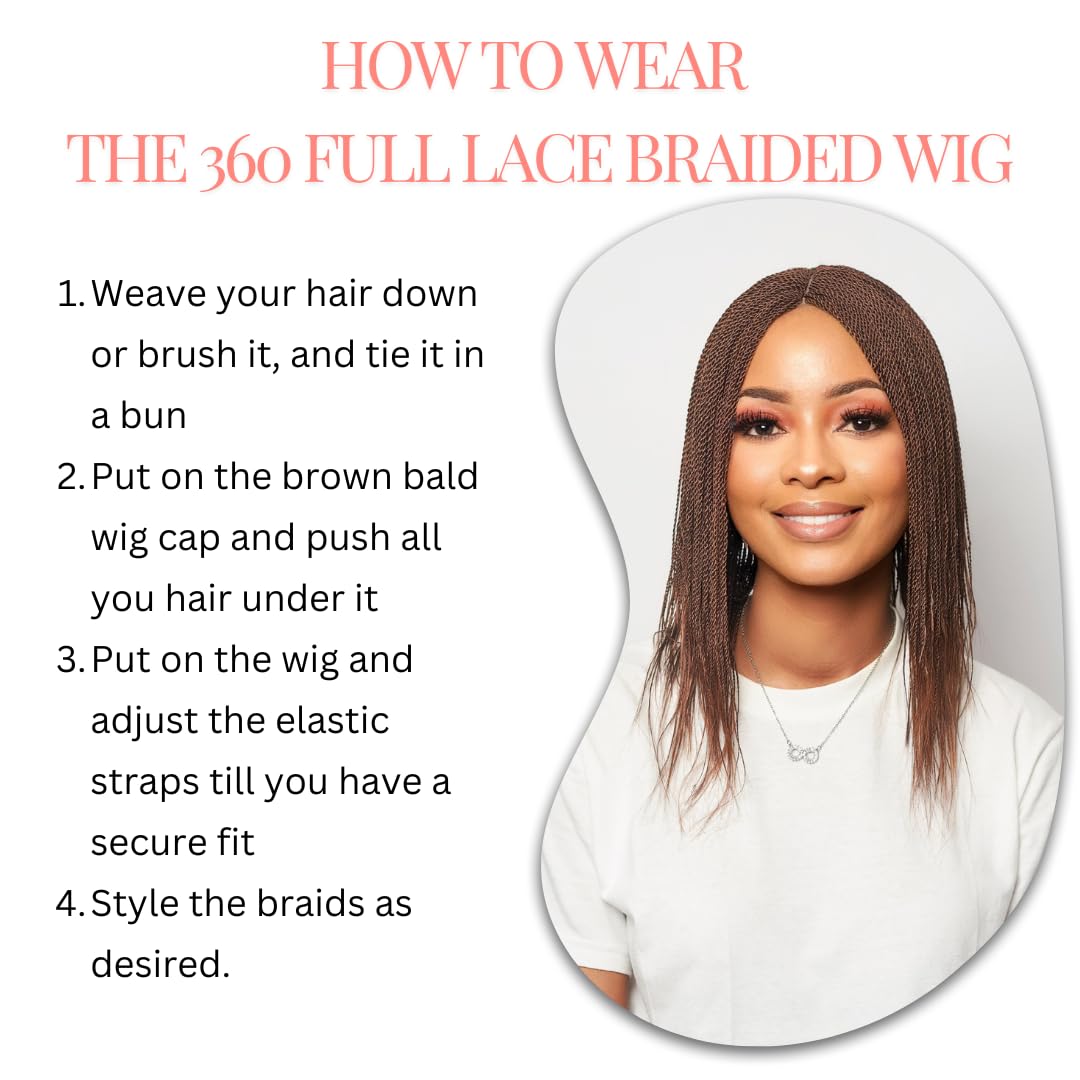 WOW BRAIDS Twisted Wigs, Micro Million Twist Wig - Color 30/33 Mix - 12 Inches. Synthetic Hand Braided Wigs for Black Women.