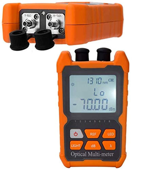 D YEDEMC Fiber Optic Cable Tester - Portable Optical Fiber Power Meter with Universal FC/SC/ST Interface and Built-in 2Mw Visual Fault Locator (OPM-VFL-1)