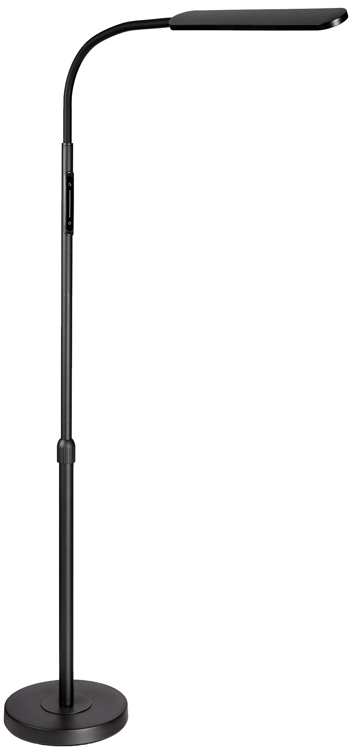NXONE Led Floor Lamp,Modern Reading Adjustable Standing Height 4 Colors and Stepless Brightness Work Lamp for Living Room Bedroom Reading, Black
