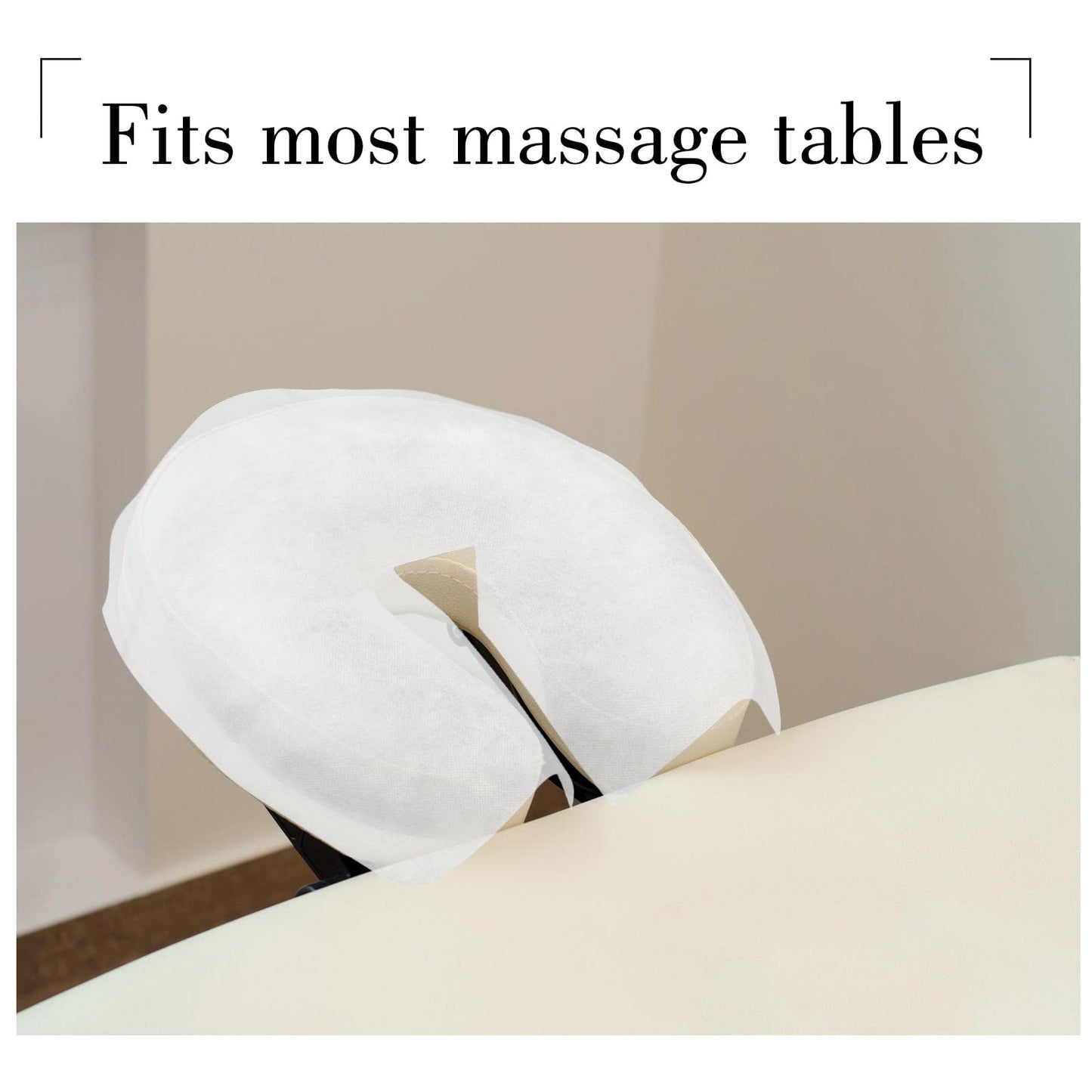 Oudain 800 Pcs Disposable Face Cradle Covers Massage Face Cradle Cover for Massage Table Fitted for 16 x 12 Inches