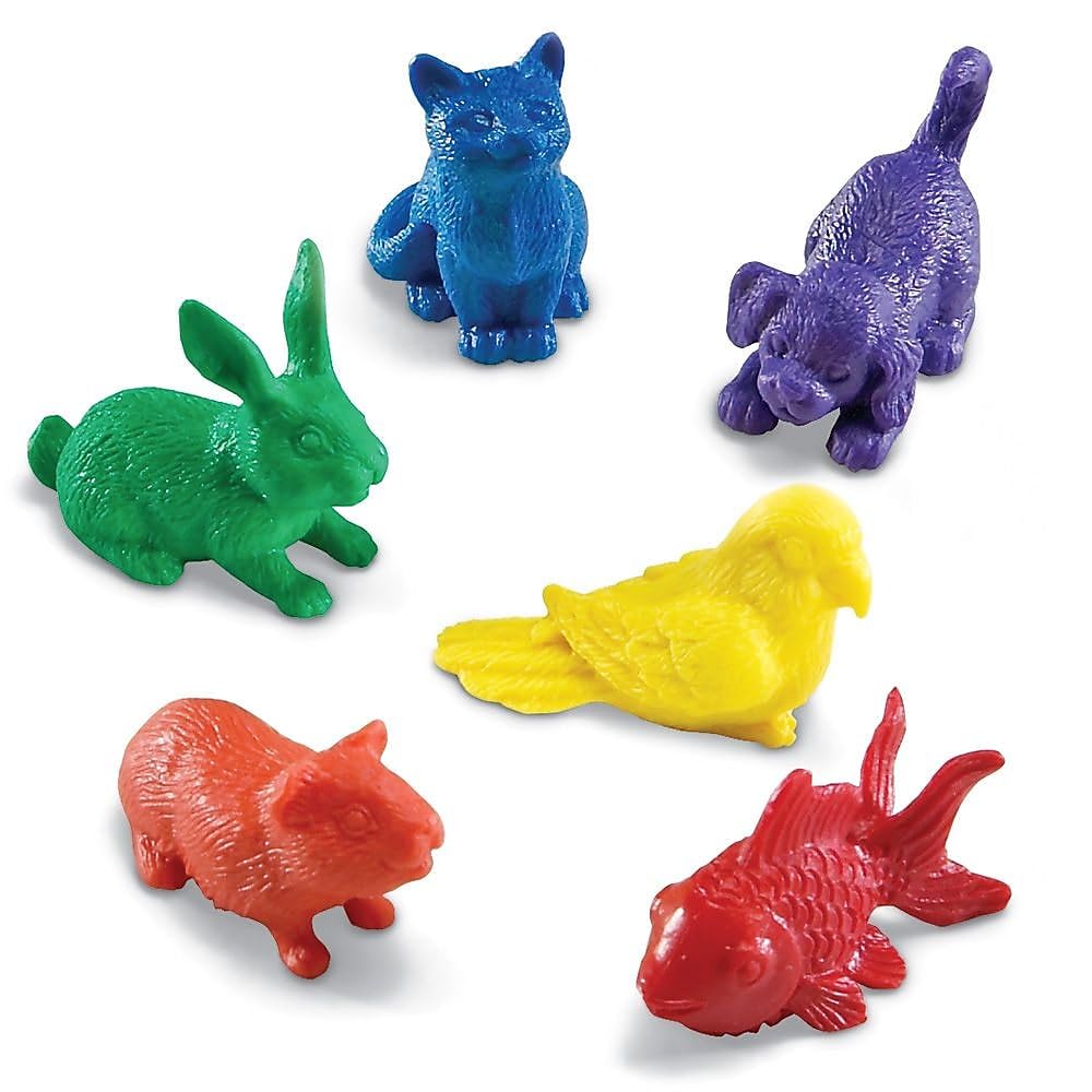 Learning Resources LER0780 Domestic Pets Counters, Educational Counting and Sorting Toy, Set of 72