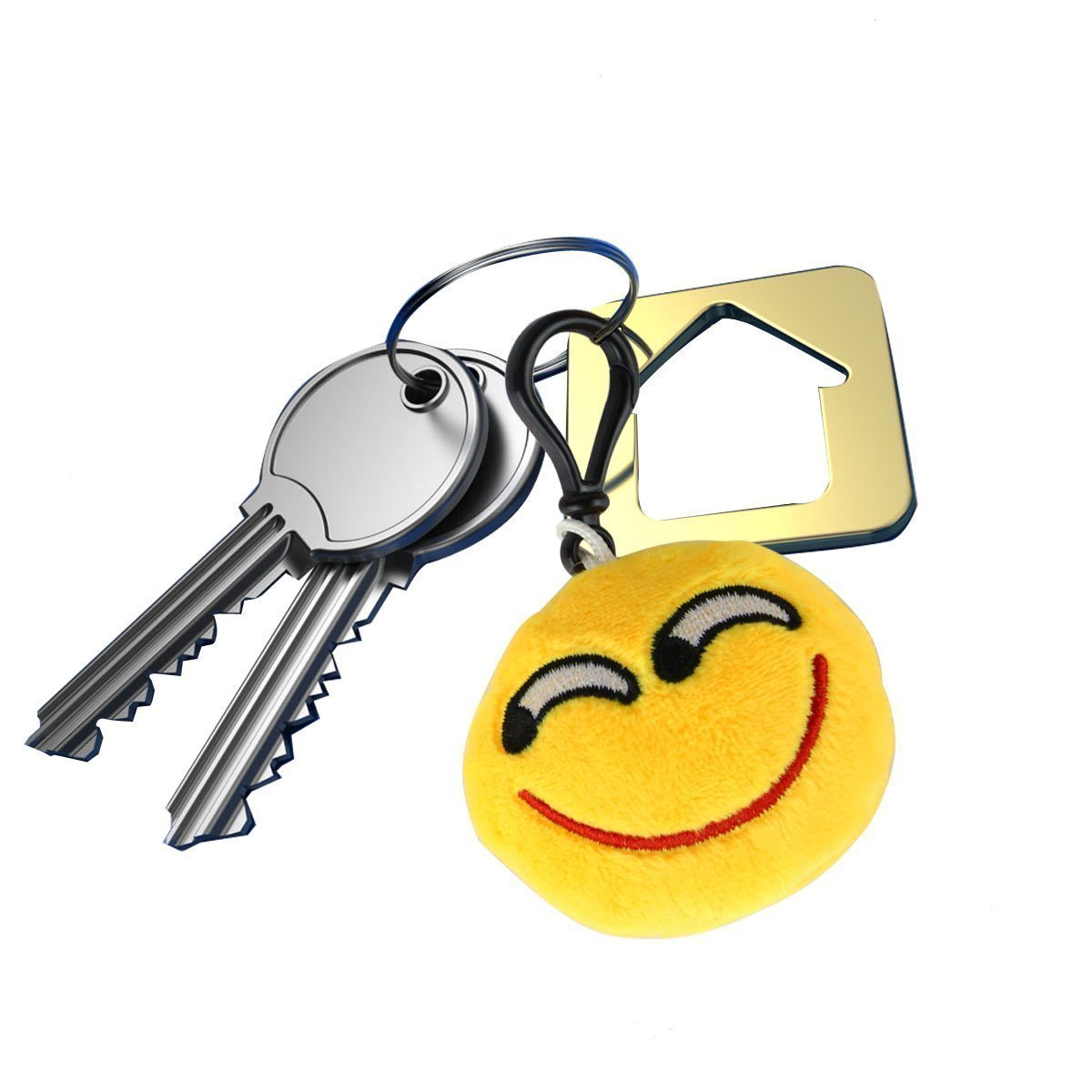 Dreampark Emoticon Keychain Mini Cute Plush Pillows, Party Favors for Kids Valentine's Day Gifts / Birthday Party Supplies, Easter Basket Stuffers Egg Fillers Carnival Prizes Toys for Kids (64 Pack)