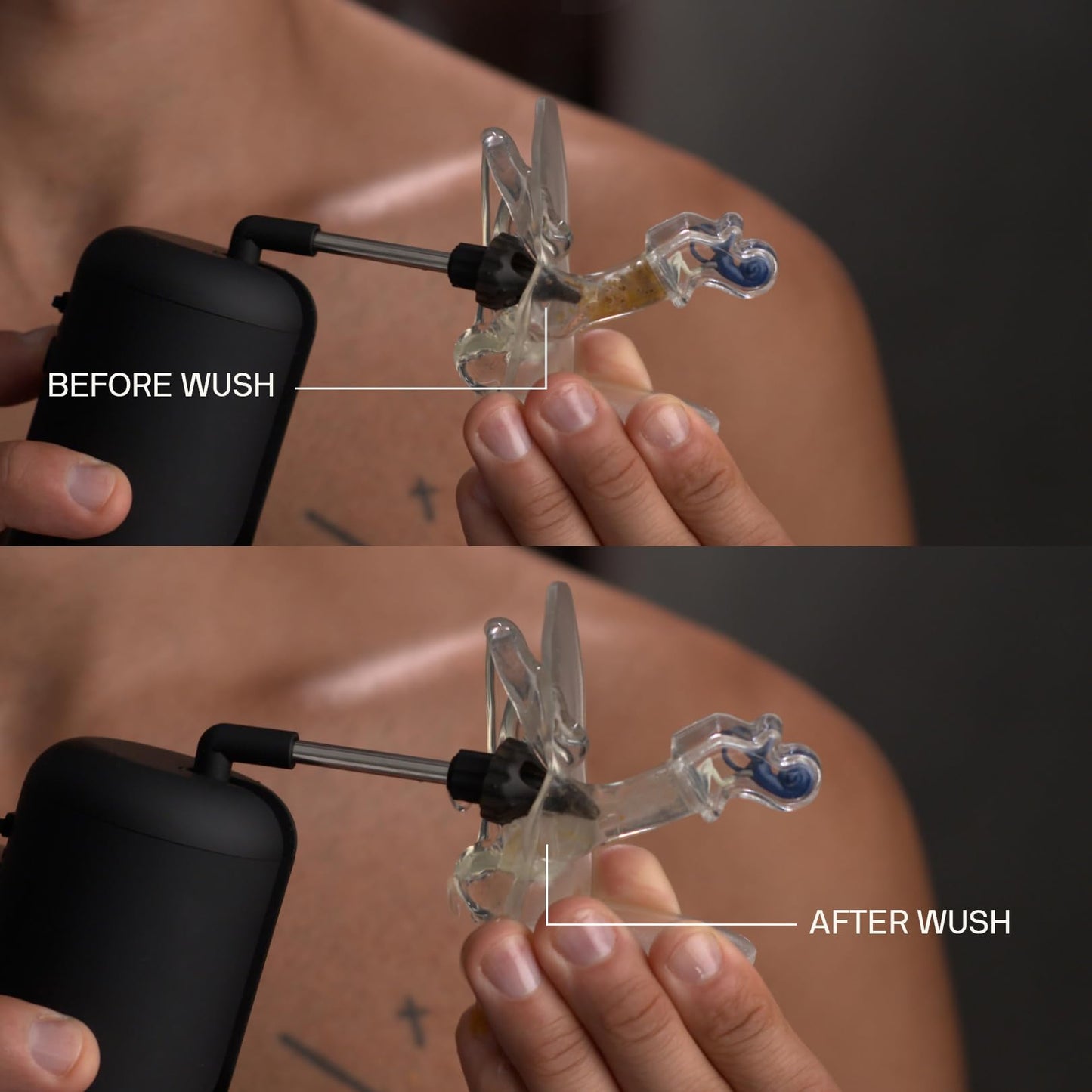 Wush Pro By Black Wolf- Deluxe Water Powered Ear Cleaner- Safe & Effective- Electric Triple Jet Stream 3 Pressure Settings For Ear Wax Buildup- Ear Wax Removal Kit- Water Resistant USB Rechargeable