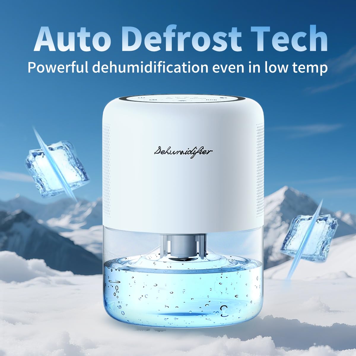 Windangel 44oz(1.3L) Small Dehumidifier for Home Auto-Off Quiet Portable Dehumidifier with 3 Modes 10 Color Lights 4 Timer Settings for Bedroom Bathroom Closet (215 sq.ft)