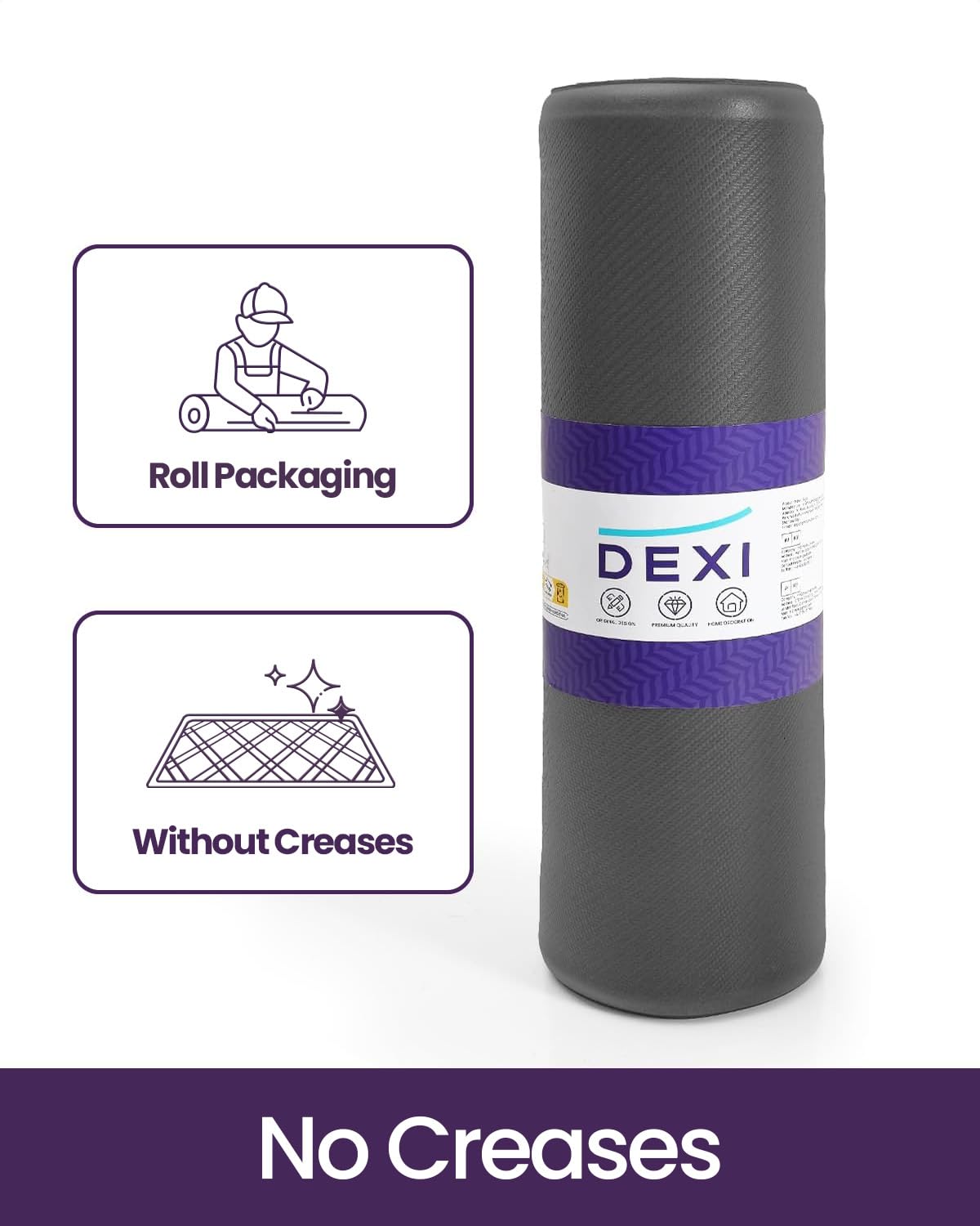 DEXI Kitchen Mat Cushioned Anti Fatigue, Non Slip Waterproof Comfort Standing Floor Rug for Kitchen, Office, Sink, Laundry, 70x20, Grey