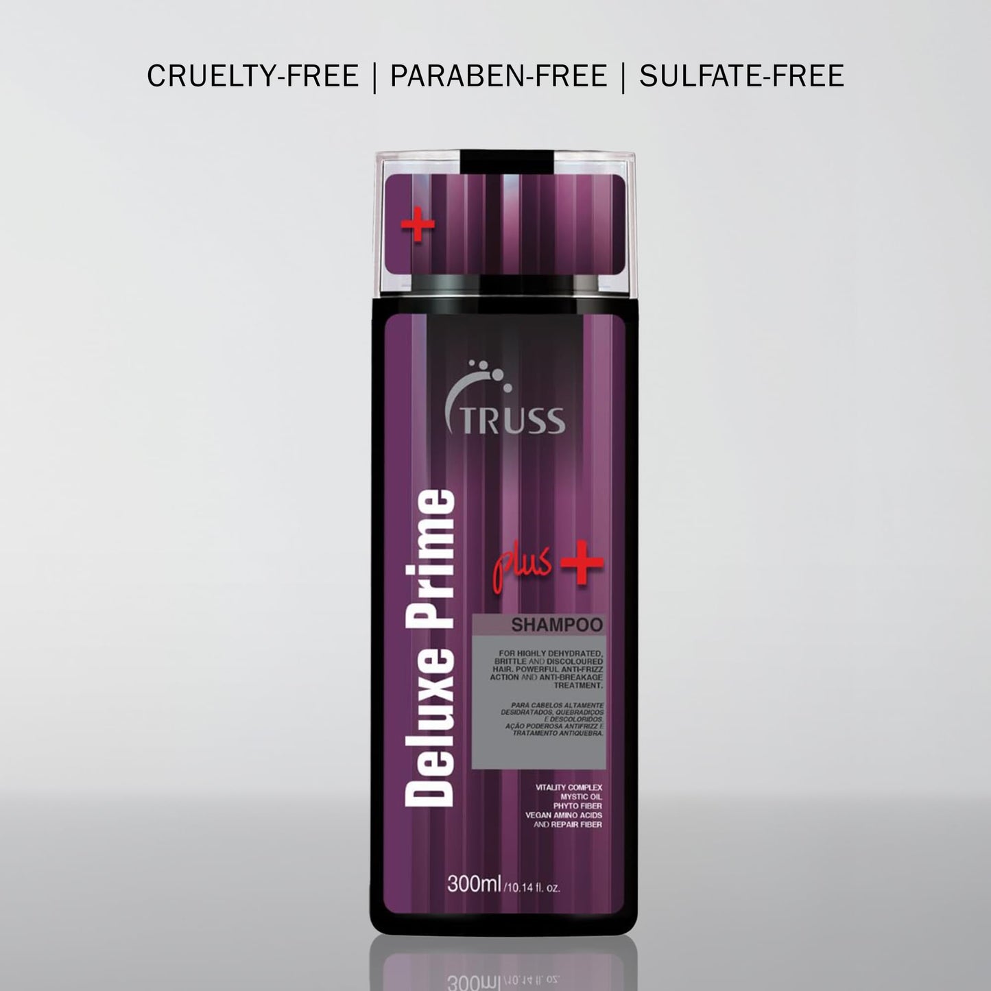 TRUSS Deluxe Prime Plus + Hair Shampoo - Anti Frizz & Dry Hair Treatment - Hydrate, Restore and Repair Damaged Hair - Strengthens & Increases Natural Shine (10.4oz)