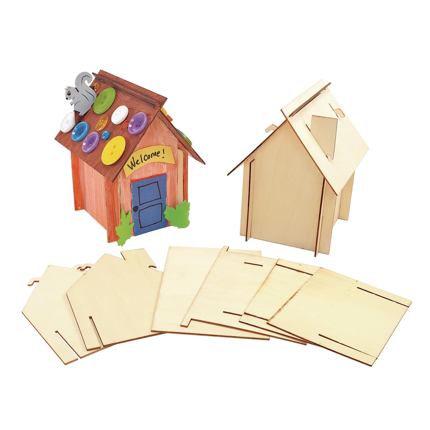 Colorations Easy Build House Set of 6 (Item # EZBHOUSE)