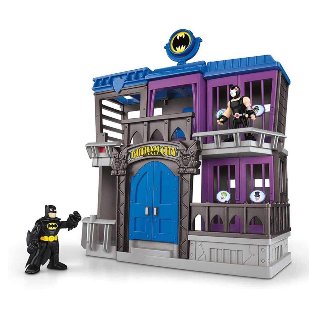 Fisher-Price Imaginext DC Super Friends, Gotham City Jail Playset with Batman and Bane Figures for preschool kids ages 3-8 years