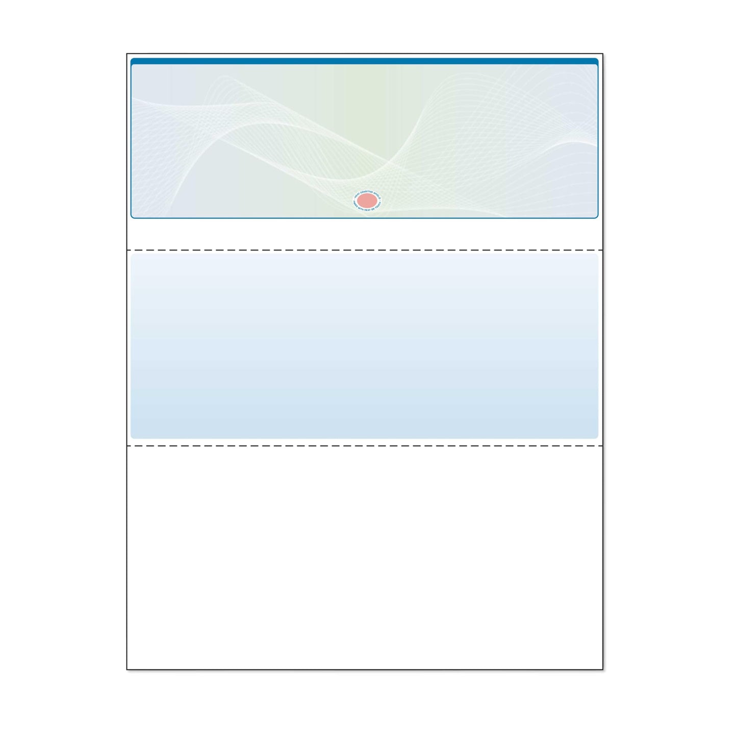 DocuGard Blue/Green Premier Prismatic Top High Security Check Paper - 19 Security Features - Laser/Inkjet Printer Compatible - 500 Blank Business Checks (04570)