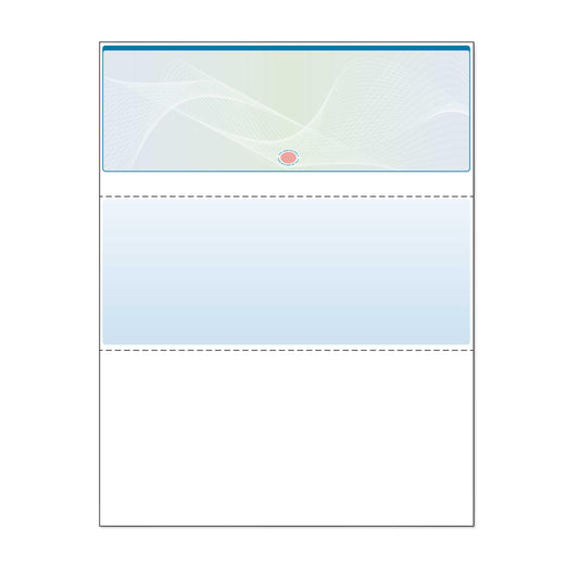 DocuGard Blue/Green Premier Prismatic Top High Security Check Paper - 19 Security Features - Laser/Inkjet Printer Compatible - 500 Blank Business Checks (04570)
