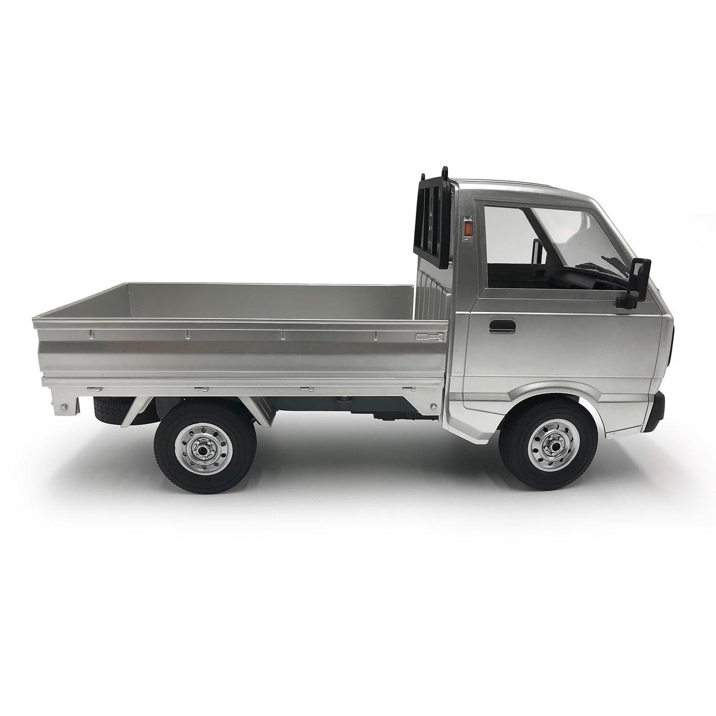 Dodoore WPL D12 RC Kei Truck, 1:10 Scale Remote Control Drift Car, 2.4GHz All Terrain Off Road Pickup Truck Crawler with Brushed Motor, LED Headlights, 2 Batteries RTR for Adults (Silver)