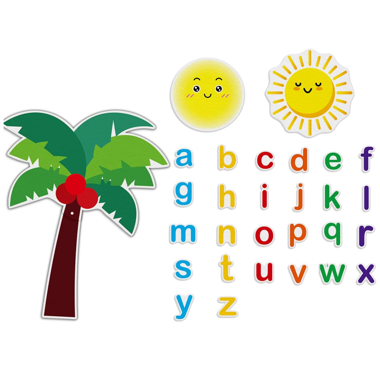 Ai fsem 30 Pcs Chicka Chicka Boom Boom‌ Flannel Board for The Classroom Alphabet Game Board with Letters Speech Therapy Materials Classroom Must Haves