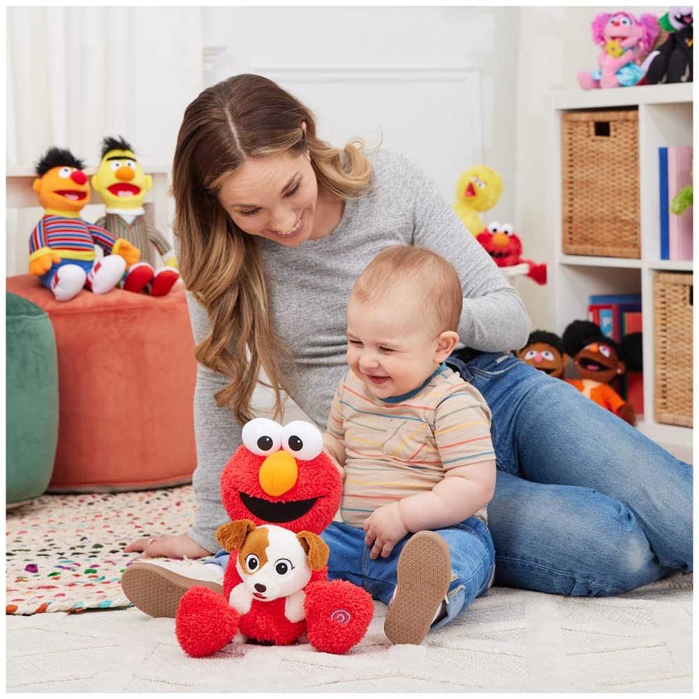 GUND Sesame Street Official Furry Friends Forever Dance & Play Elmo and Tango Animated Plush, Plush Sensory Toy for Ages 1 & Up, Red/Cream, 13”